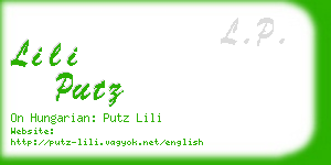 lili putz business card